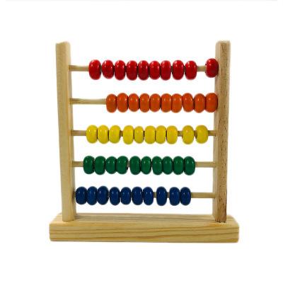 Five-tier Calculation Rack Wooden Abacus Stand Children s Early Education Educational Wooden Toy