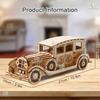 3D Ury Wooden Puzzle Retro Vintage Car Classic Nostalgic Movies Vehicle Assembly Model Diy Decoration Gift Toys For Kids Adults