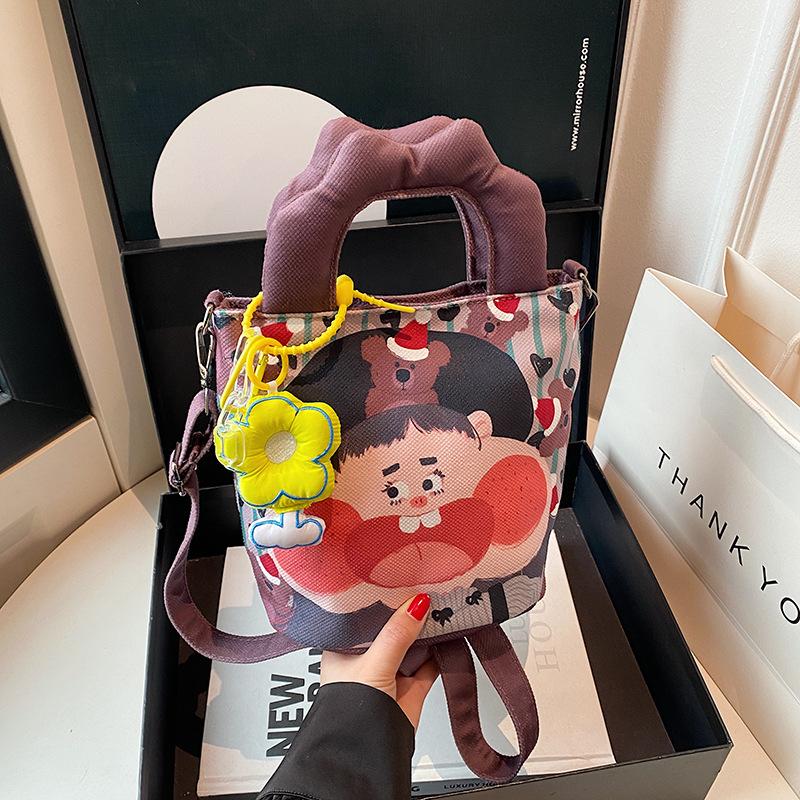 Trend Bucket Bag Large-capacity Women's Bag Oblique Span Small Bag Personalized Ugly Cute Shoulder Bag Commuter Handbag Wholesale