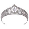 Vintage Crown Hair Accessory Elegant Princess Rhinestone Tiara Exquisite Bride Silver Crown  Party