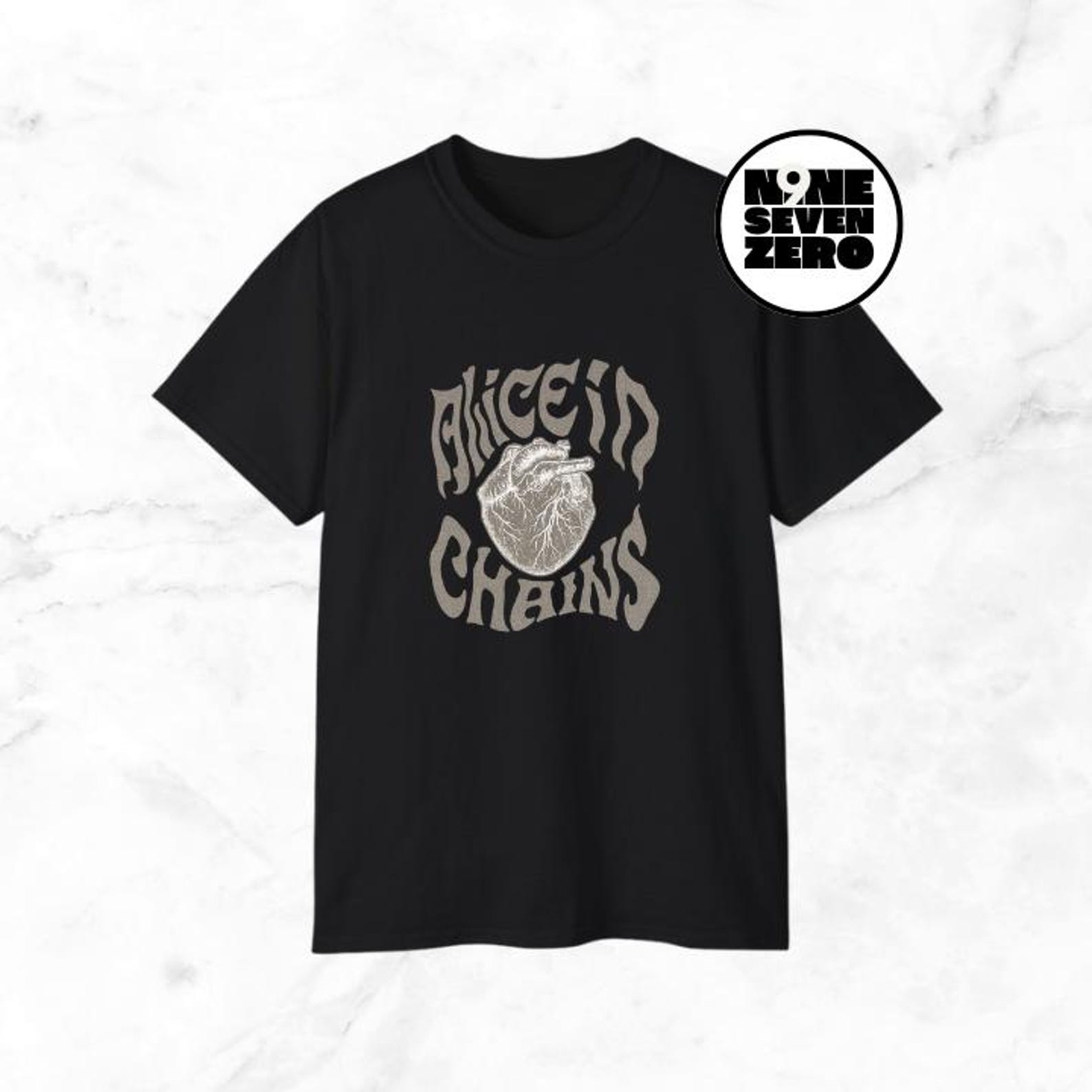Alice in Chains Black Gildan 5000 T-Shirt: 100% US Cotton L