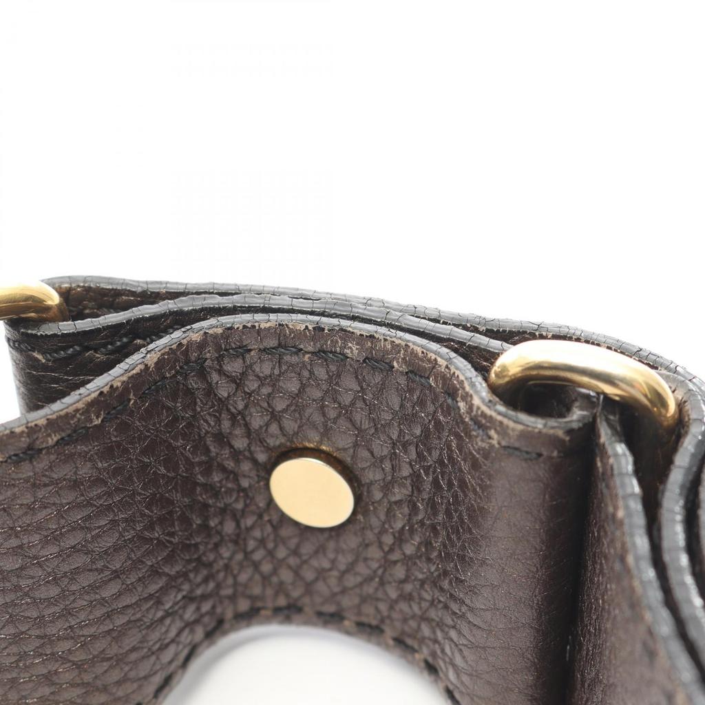 Used CELINE Messenger bag Shoulder Bag leather Brown Used Women