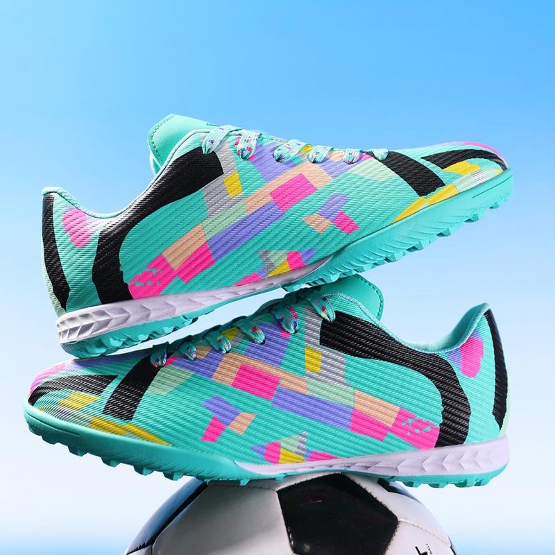 Men Football Boots Long Spikes High Ankle Soccer Shoes TF Kids Outdoor Grass Cleats Soccer Boots Training Sport Football Shoes