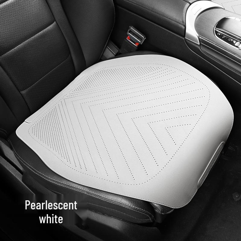 Universal Suede Car Seat Cushion Set - All-Season, Three-Piece, Summer-Ready, Thin Cushion with Lumbar Support.