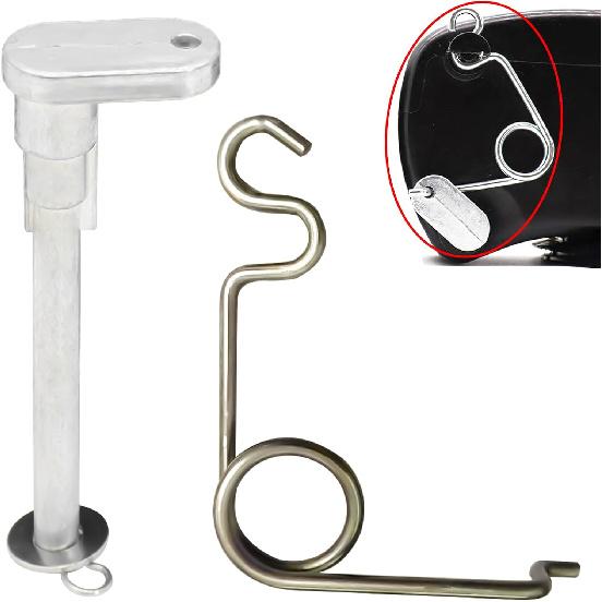 Fuel Door Hinge Pin with Gas Door Spring, for 2015-2024 F150 Loose Gas Cap Permanent Repair Fix (15-24 Spring+Hinge)
