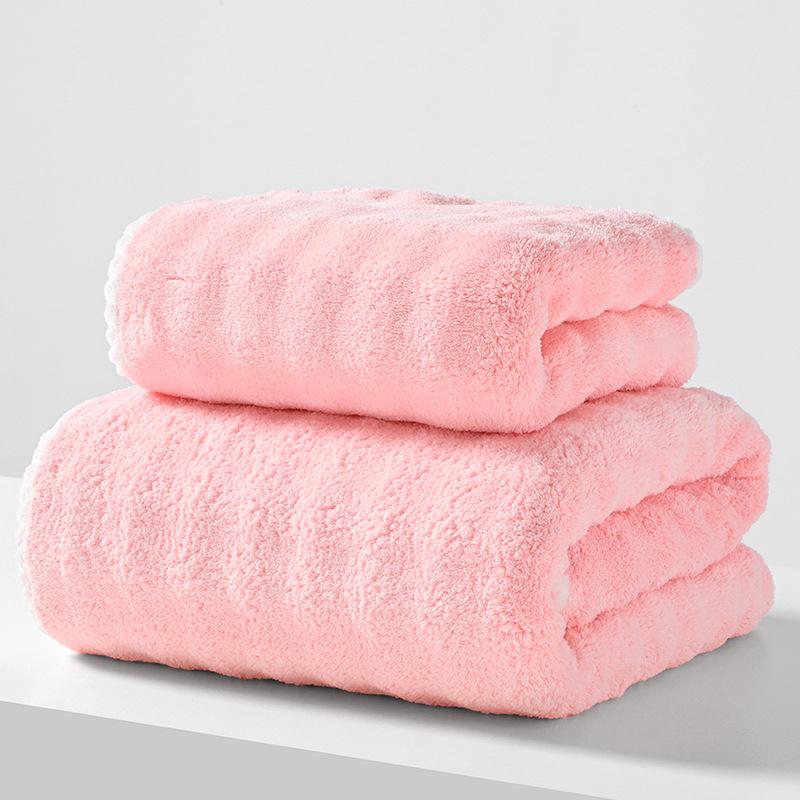 

Полотенце для ванной из кораллового флиса 70*140 см, Утолщенное бытовое взрослое пляжное полотенце, Вельветовое полотенце цвета конфет 75*35cm (towel) светло-розовый