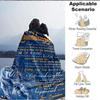 1pc Letter To Granddaughter Pattern Soft & Warm Polyester Knit Blanket, Digital Printed, All-Season Throw for Napping, Traveling, Sofa Yy250906024