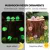 Luminous Mushroom Elf Car Ornaments Car Dashboard Decoration Resin Pendant Miniatures Mushrooms Fairy Garden DIY Accessories