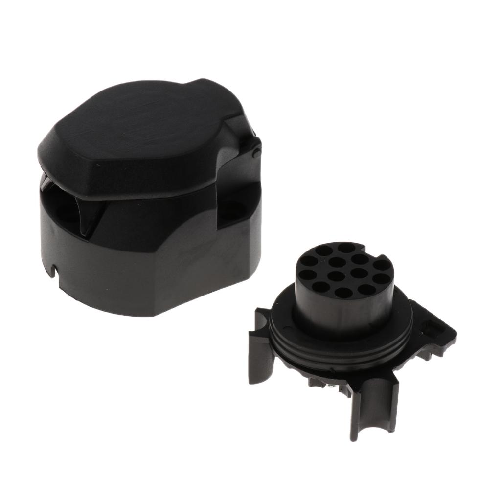 Electrical Plug Sockets 13 Pin Connector Adapter for Caravan Trailer Brake and Rear Lights Wiring Solution