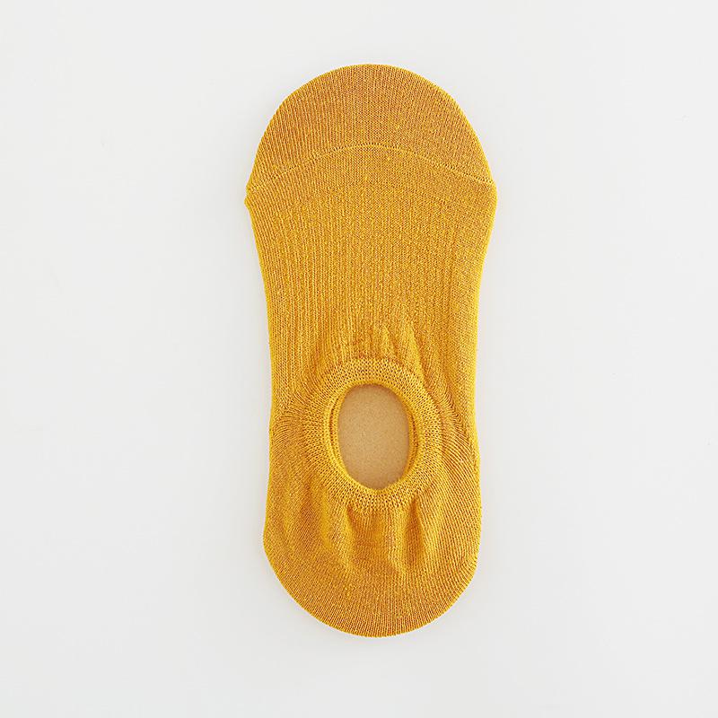 Spring/Summer Japanese Anti-Slip Cotton Invisible Women's Socks - Solid Candy Colors, Low-Cut, Casual.