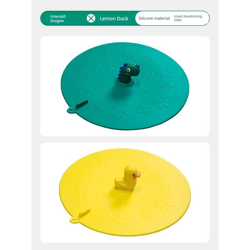 Floor Drain Device Bathroom Plug Insect-Proof Cover Anti-Odor Silicone Pad Sewer Sealing Anti-Odor Artifact