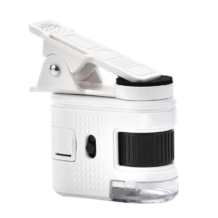 Travel Portable 100X Magnifying Microscope with LED Light and Cellphone Clip for Detailed Observation Jewelry Magnifiers