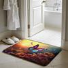 Color Butterfly Floor Mat Soft Flannel Absorbent Mat Non-Slip Rug Home Bedroom Bathroom