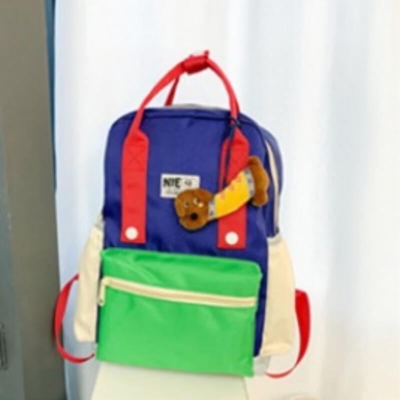 

Kids Fashion Color-block Kindergarten Backpack