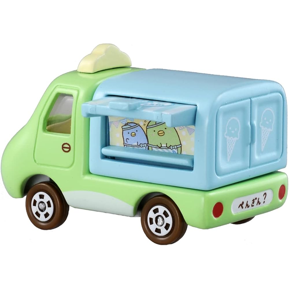 Takara Tomy Tomica Dream Tomica No.167 Sumikko Gurashi Penguin Ice Cream Shop Diecast Toy Car for Ages 3 and Up