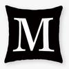 Black White Letters Sofa Decorative Cushion Cover Pillow Pillowcase Polyester 45*45Cm Throw Pillow Home Decor Pillowcover