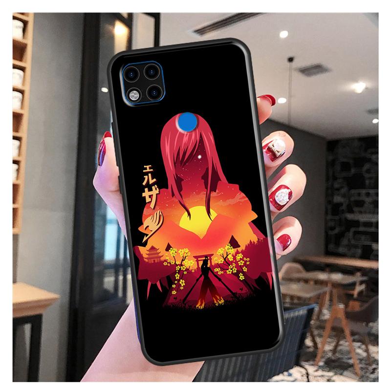 Erza Scarlet Fairy Tail Anime Funda For Xiaomi Redmi Note 10S 9S 8T 9 Note 10 Pro Note 11 Pro Redmi 9C 9A 9T Soft Case