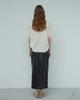 Beleudemaleu Italian Nappa Lambskin Slit Long Skirt