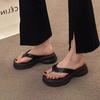 Cool slippers women's summer wear 2025 new versatile casual non-slip beach sandals lazy fashion thick-soled flip-flops