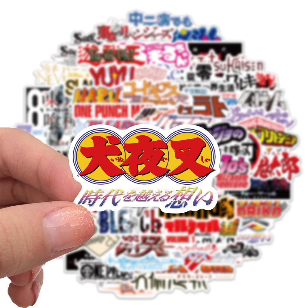 65 Anime Gemischtes Logo Graffiti Aufkleber Können mit Personalisiertem Koffer Notizbuch Wasserdicht und Nicht Wiederholte Aufkleber Dekoriert Werden