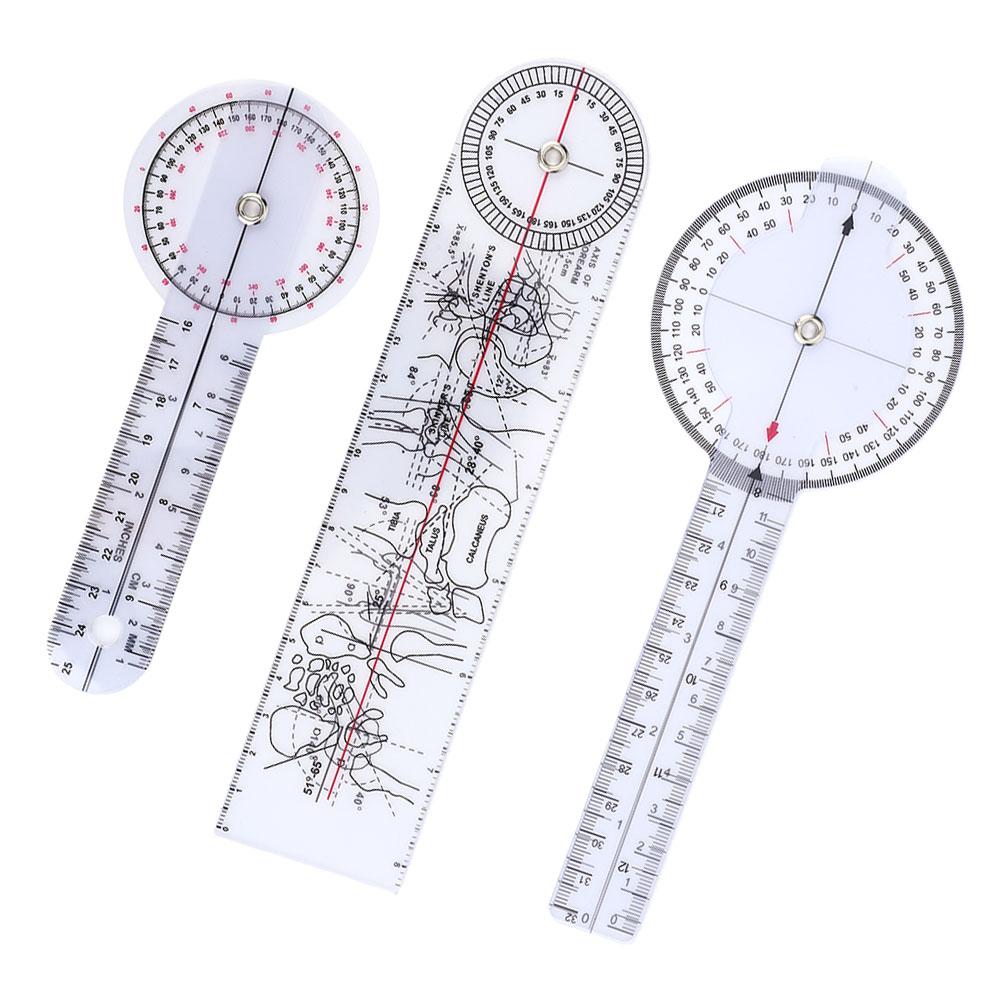 3ks 6810palcový úhloměr 360 stupňů lékařské pravítko Spinální goniometr