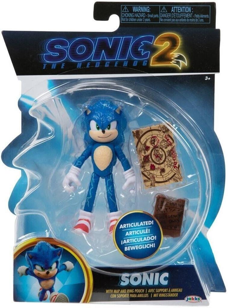 Sonic the Hedgehog 2 The Movie 4-inch Movable Action Figure Collection (Sonic - Series 2).