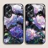 Stylish White Peony Flower Pattern Tempered Glass Phone Case for OPPO Realme 14 13 Pro Plus 12 11 10 Neo 3 X7 PRO C75 5G Covers