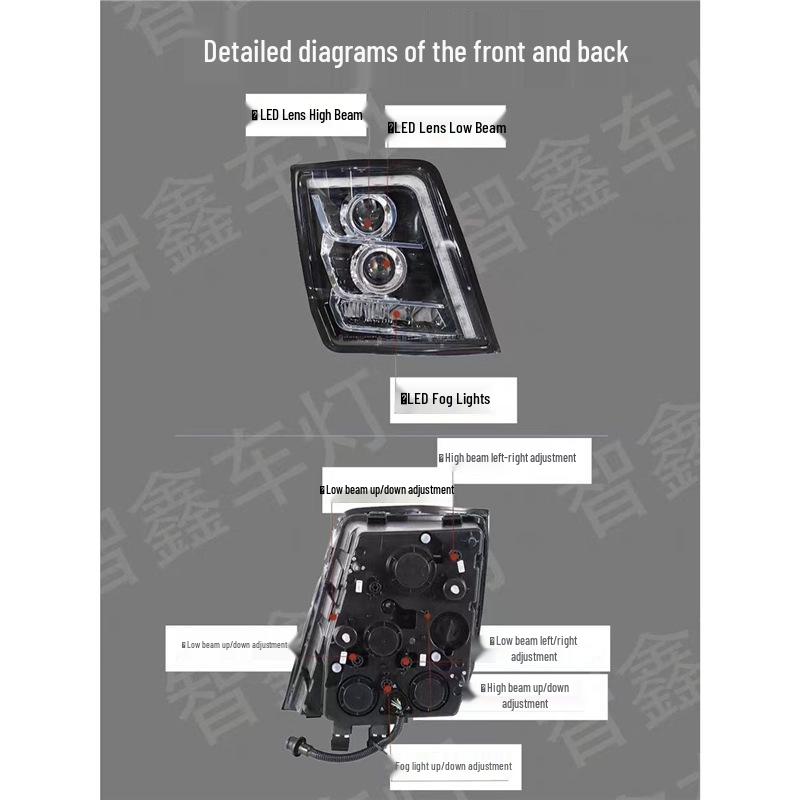 Shaanxi Delong X3000 Ultra-Bright Laser LED Bi-Beam Projector Headlight Assembly