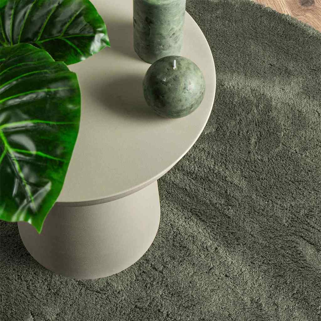 Area Rug HUARTE Forest Green 160 X 230 Cm 100percent  Polyester