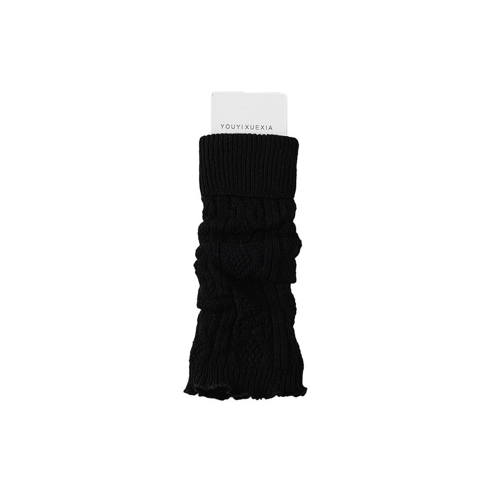 Lace Pile Sock Women's Autumn and Winter Knitted Leg Coverings Are Slimming, Thickened and Warm, Paired with Leather Shoes