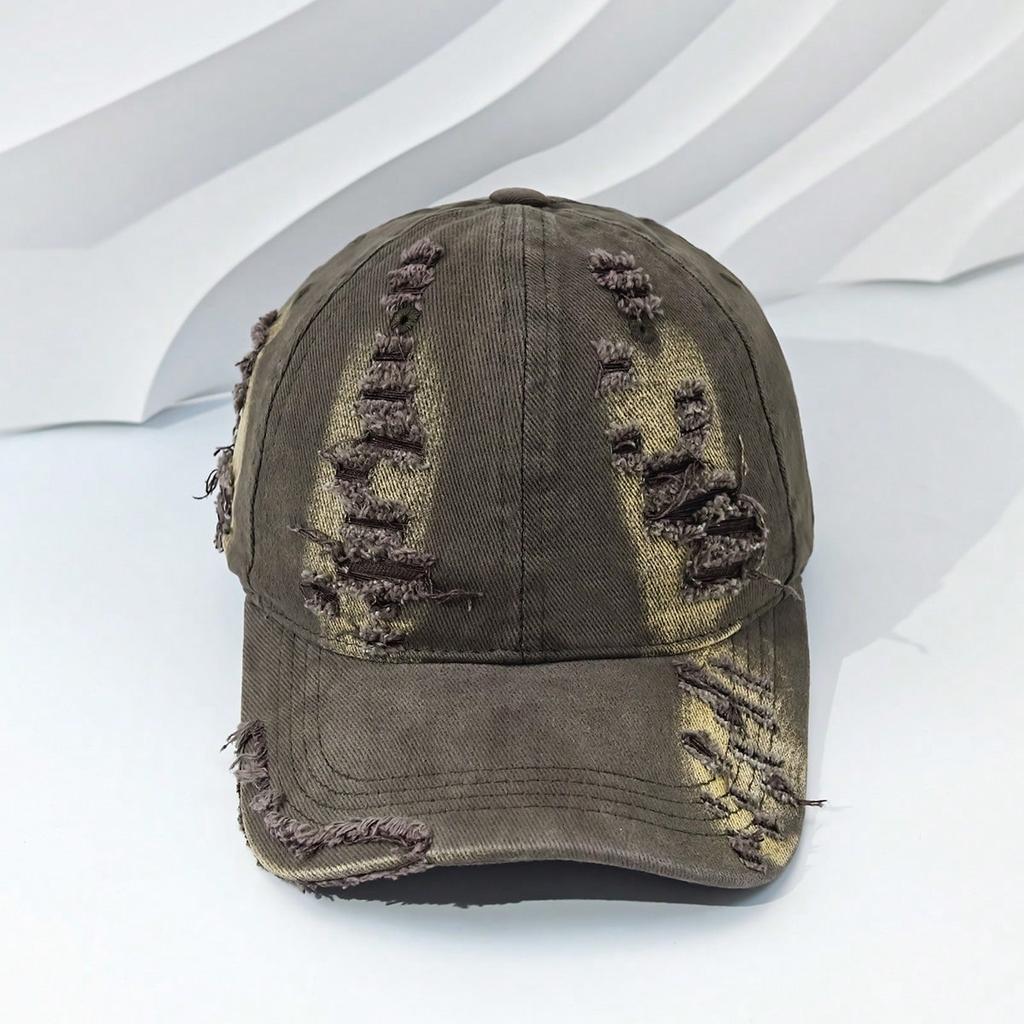 1 ks Opotřebovaná Gradientní Polyesterová Látka Personalizovaná Vintage Univerzální Pár Baseballová Čepice Pro Muže A Ženy