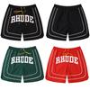 8690 Men's Logo Print Casual Shorts, Elastic Waist Drawstring Nylon Shorts, Summer Streetwear Beach Swim Trunks