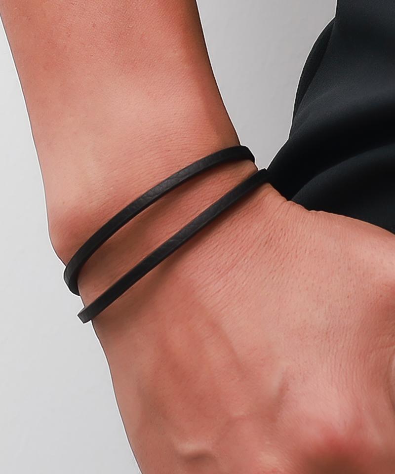 Blancier Voltige Bm268B1300 Simple Layered Cowhide Bracelet