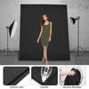 Photography Background Kit with 2x1.5m Adjustable T Shaped Backdrop Stand + 2x1.5m White Backdrop White Screen Backdrop