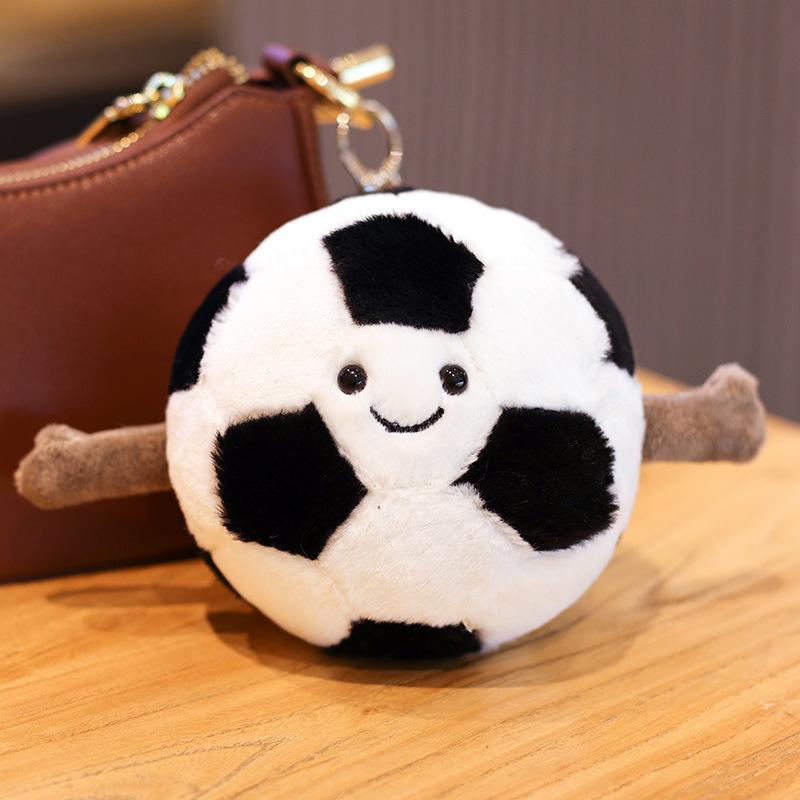 Badminton Baseball Table Tennis Football Basketball Keychain School Bag Pendant Plush Doll