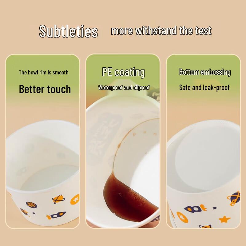 Penguin Group Disposable Round Paper Bowls