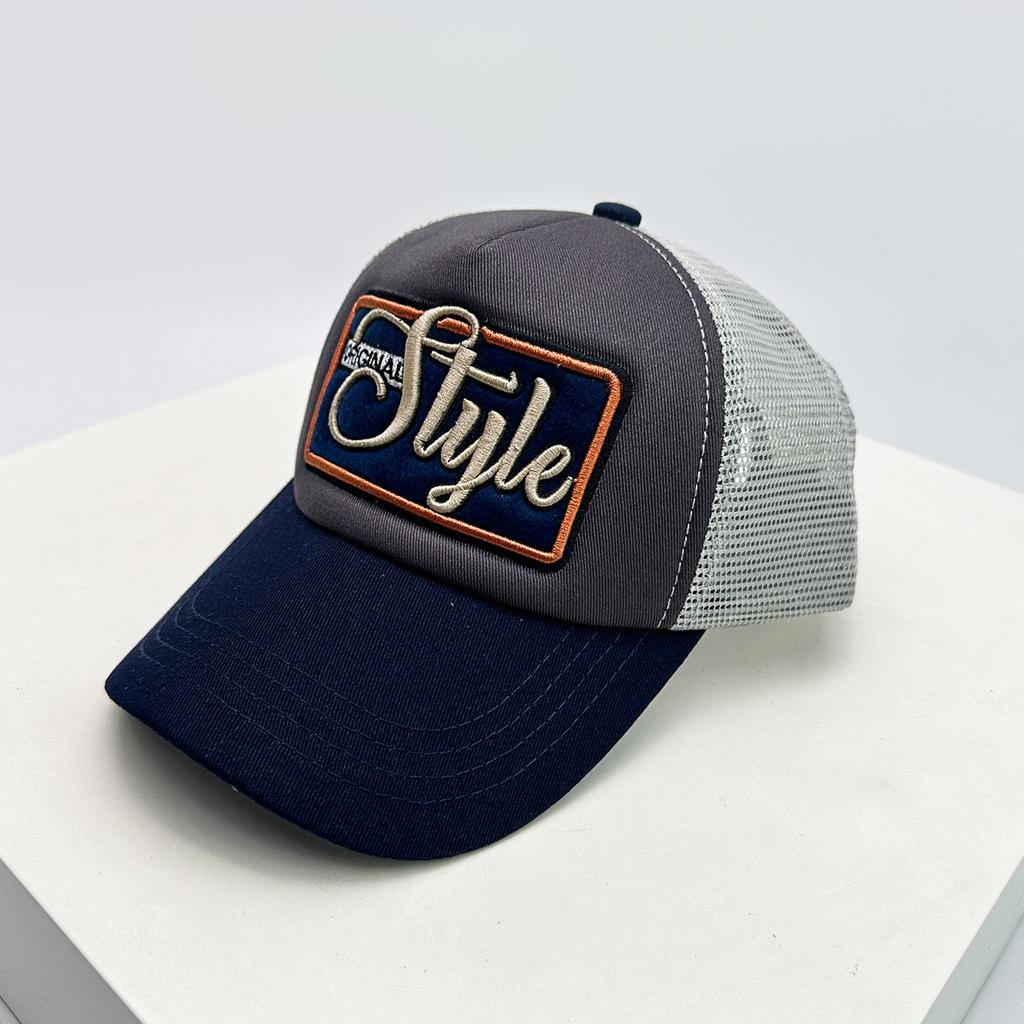 Street Embroidered Letters American Vintage Baseball Hats Sunshade New Unisex Personal Trucker Cap Versatile Fashion Color Block