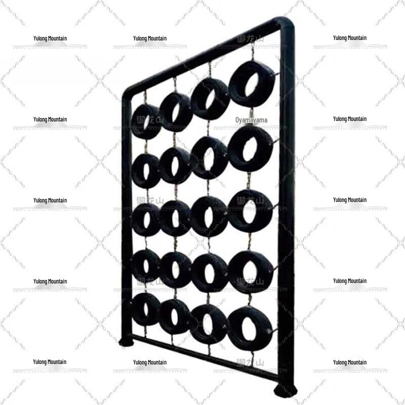 Outdoor Expansion Training Equipment with Tire Wall and Climbing Net