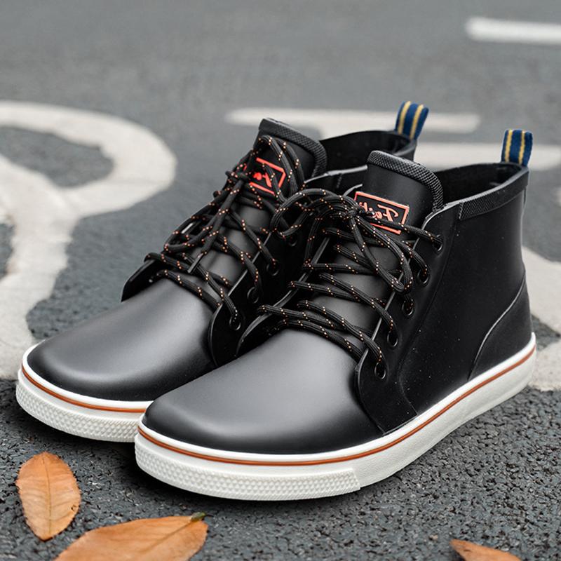 New Cooking Fashion Rain Boots for Men Ankle Man Shoes Chef Kitchen Low Short Designer Plastic Galoshes City Garden Work