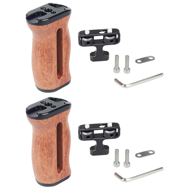 Mâner lateral cu mâner cu suport dublu cu șurub de 1/4" pentru aparat foto digital fără oglindă Aparat foto DSLR Cușcă mică pentru cameră reglabilă