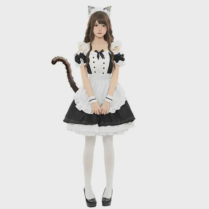2025 Cute Lolita Cat Maid Outfit - Two-Dimensional Style Dress Suit