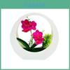 Simulierte Blume Phalaenopsis im Topf Mondförmiger Dekorativer Wandbehang für Heimdekoration und Veranstaltungen