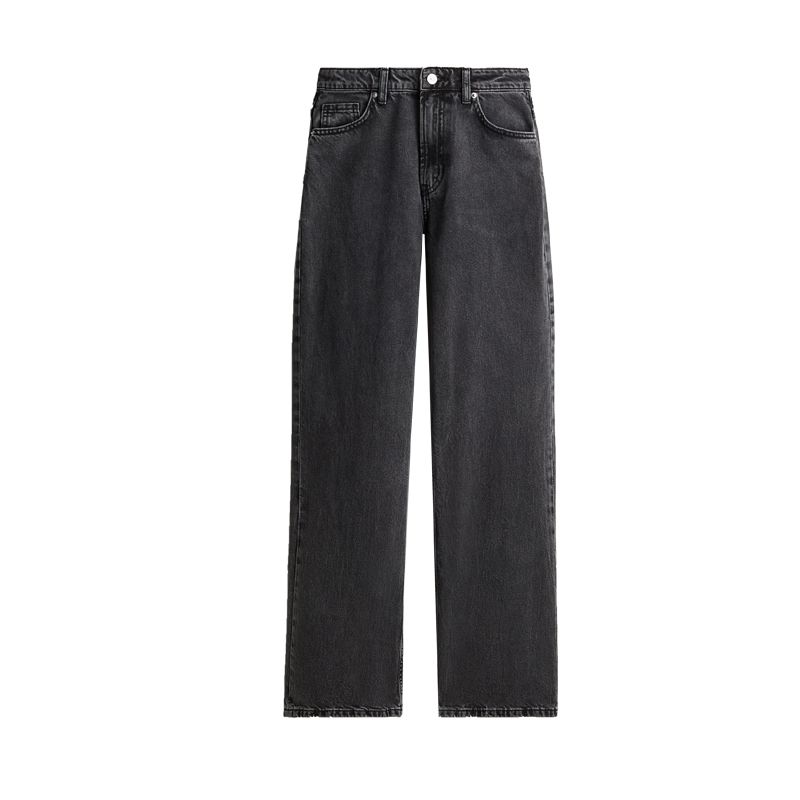 

Spring and Summer New Women s Clothing French Minimalist Style Easiest for Match High Waist Loose Straight-Leg Wide-Leg Pants 0871889 Black S