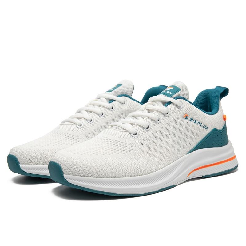 BAASPLOA Men Shoes Knit Casual Walking Shoes Breathable Trendy Sneakers Original Light Shock Absorption Male Tennis Shoes