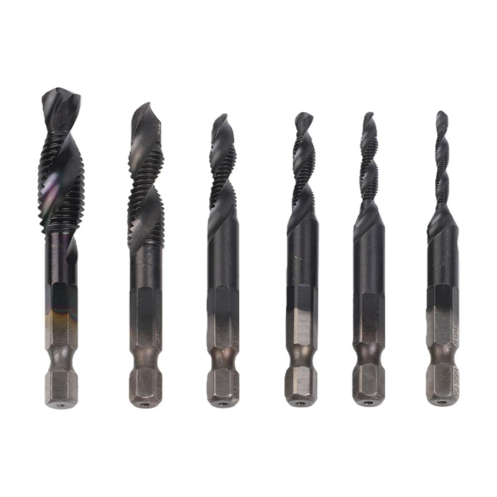 Wood Drilling Tools Composite Tap Set 6 Piece Set Enhanced Functionality Integrated Storage Box For Woodworking 4*0.7