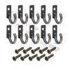 Set of 10 Jingmao-600 Extra Small Antique Alloy Wall Hooks