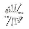 10/25/50PCS Metal Binding Chicago Screws Nails Studs Rivets For Photo Album Desk Calendar Menu Leather Craft Belt Wallet Fasteners