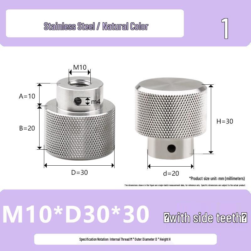 Hongkangming Stainless Steel Knurled Hand-Twist Nut for M3-M12.