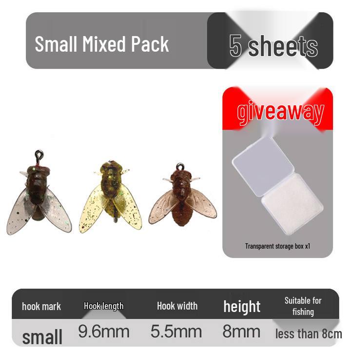 Bionischer Weichfliegenfischhaken: Künstlicher Insektenköder für Bachfischen, Weißfische und Döbel.