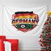 Germany's Flag with a Shield, "2026" Text, and a Soccer Ball Design. Patterned Tapestry for Bedroom and Living Room Home Decor